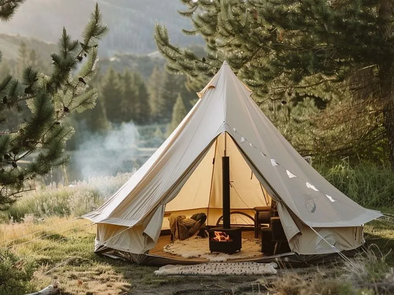 De Vanzare Cort Canvas Cu Soba